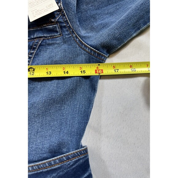 Chic Womens Denim Slim Cheongsam Collar Flared Sleeve Mermaid Dress Size Large - Picture 6 of 15